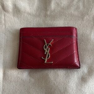YSL Red Card Holder